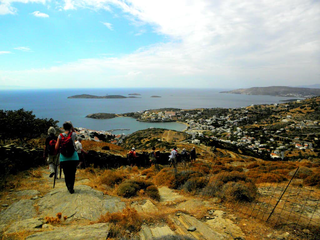 hiking andros greece