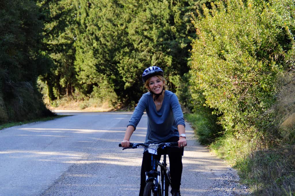 Happy Cyclist towards Nemea