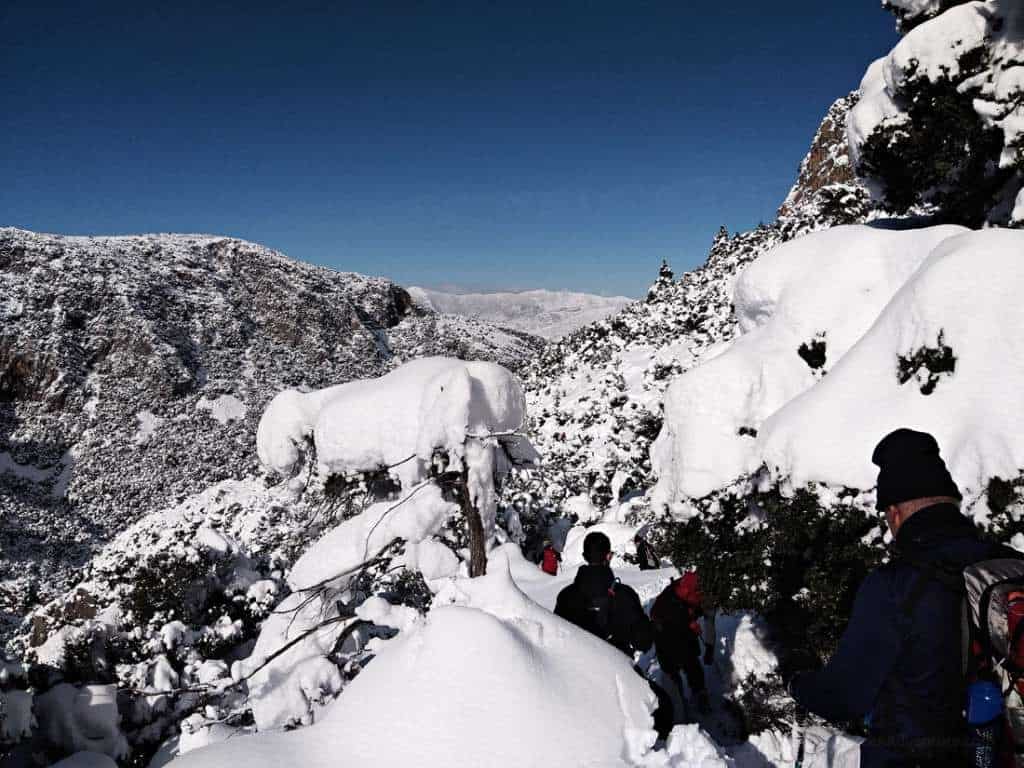 Mount Parnassus Greece Snow Trekking