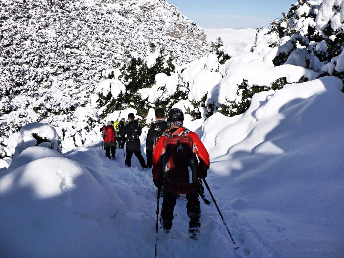 Mount Parnassus Greece Snow Trekking