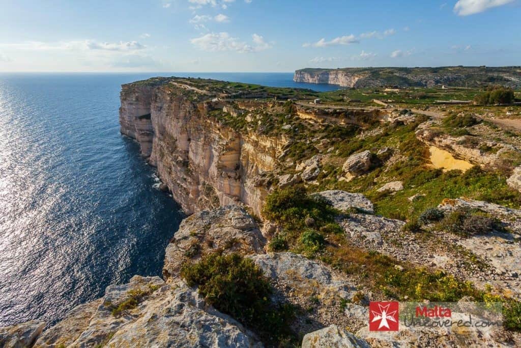 Sannat Cliffs in Gozo