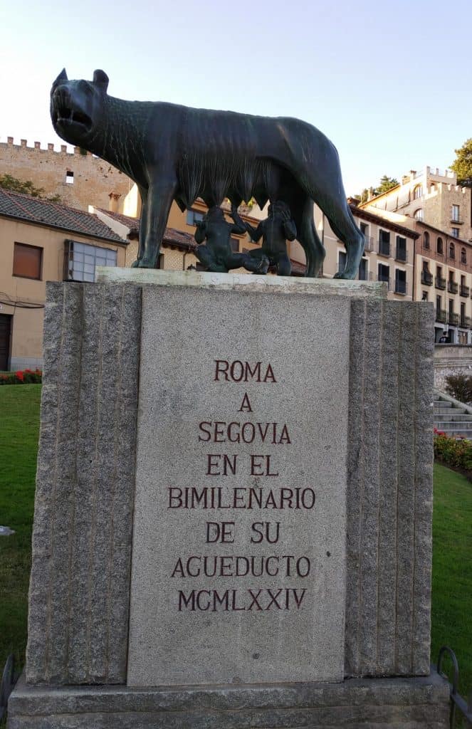 The symbol of Rome in Segovia