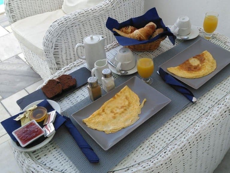 Imerovigli Santorini Best Location in Santorini Caldera - delicious breakfast
