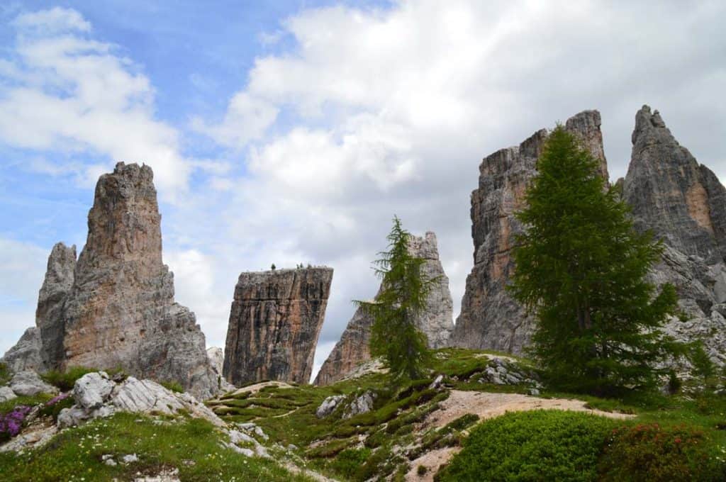 Cinque Torri rocky formations