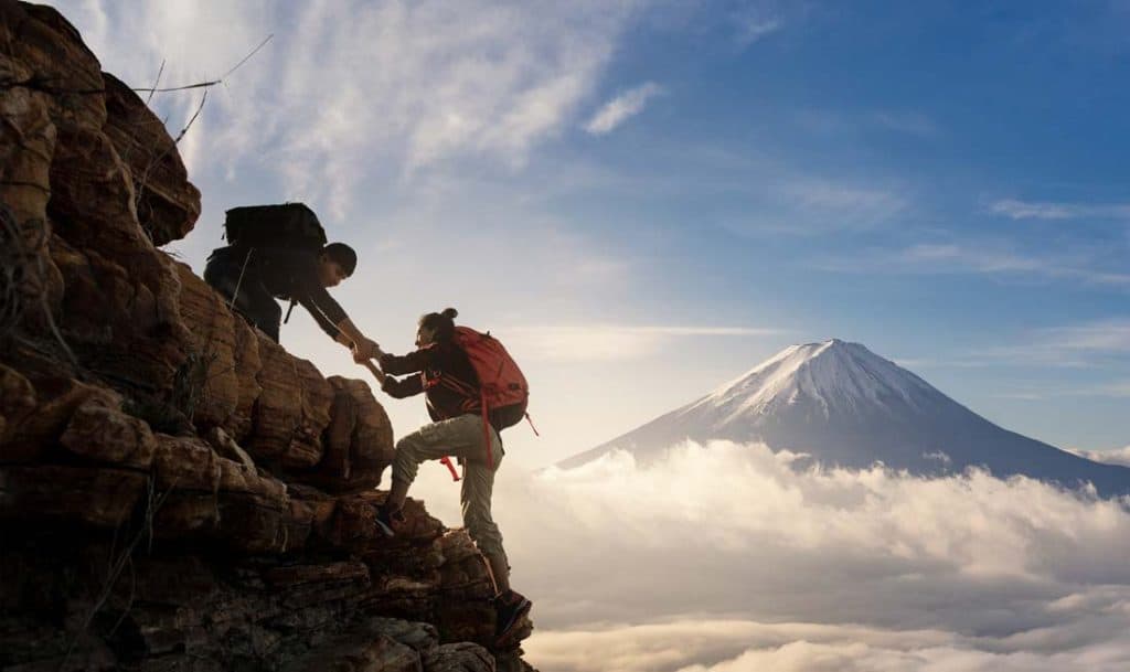 summit hiking