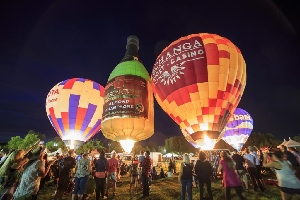 Hot air balloon festival on MAY 29, 2015 at Temecula, California.