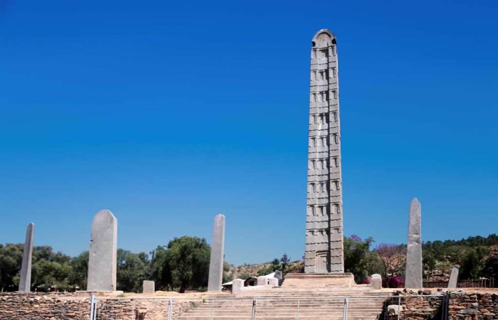 The obelisk in Axum Ethiopia